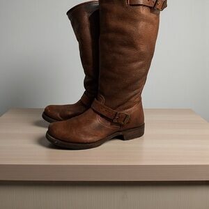 Frye Brown Heeled Boots